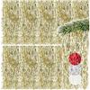 COM-FOUR® 10x Tinsel, ghirlanda color oro per Natale, decorazione | tenda a strisce metalliche con fili ondulati