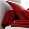Lingorama - Lenzuolo in cotone percalle 80 fili, 280 x 320 cm, colore: Rosso rubino