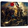 Grafic Quadro La Libertà che guida il popolo - Eugène Delacroix - stampa su tela canvas con o senza telaio (QUADRO CON TELAIO IN LEGNO, CM 50X40)