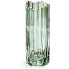 EUBSWA Vaso di vetro trasparente, 30 cm, in vetro cilindrico, vaso di vetro con bordo dorato, moderno per decorazione di nozze, decorazione da tavolo, vasi, vaso a tulipani, vaso floreale (verde)