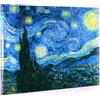 ShopArt Fine Art Prints ShopArt Van Gogh Notte Stellata Quadro Stampa Fine Art su Tela Canvas 50×70 cm - Effetto Pennellate a Rilievo, Finitura Materica, Qualità Museale
