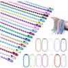 Ryaupy 100 Pezzi di Catene a Sfere in Metallo Colorate da 10 cm con Chiusura per Portachiavi e creazione di Gioielli, Catene con Perline per progetti Artigianali, Ornamenti Decorativi (Colori Misti)