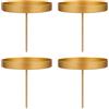 HATOOZE 4 portacandele per corona dell'Avvento, 8 cm, portacandele per corona dell'Avvento, candeliere a candela dritta, candeliere in metallo, corona dell'Avvento, Natale, decorazione (Oro)