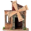 Holyart Presepe Napoletano: Mulino a vento in movimento 15x10x15 cm Presepe Napoletano 6-8 cm