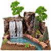 Holyart Ponte presepe, ruscelli, staccionate: Cascata con lago e montagne FSC per presepi h 8 cm 20x25x20 cm