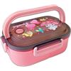 Roffatide Cartoon Carino Cinnamoroll Melody Kuromi Stampato All-in-One Bento Scatole con Maniglia Kawaii 4-Point Lock Tipo Lunch Box Contenitori per Food Frutta Snack I