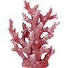 AHANDMAKER Statua di corallo artificiale in resina, decorazione per acquario, acquario, acquario, decorazione per mensola da tavolo (rosso indiano, 7,5 x 18 x 22,9 cm)