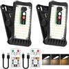PORFOYO 2 pezzi Clip-on luci solari con sensore di movimento, lampade solari per esterni con telecomando, 70 LED Solar Clip Lamp, 3 temperature di colore, lampada solare per esterni per terrazzo
