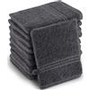 Utopia Towels - 10 guanti da bagno in 100% cotone - morbidi e resistenti, ideali per la cura quotidiana e gli ospiti - grigio, 15 x 21 cm