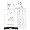 Herding Peanuts - Biancheria da letto liscia Ritmo di Harmony Snoopy Woodstock, 100% cotone, 135 x 200 cm e 80 x 80 cm, tutto in uno, outlet-24
