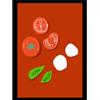 Social Crazy GLOBAL POSTER CON CORNICE DIZIONARIO - PIZZA - IMMAGINE AD ALTA RISOLUZIONE - STAMPA UV (NERA, 30x40 cm)
