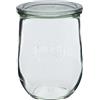 Axentia Weck Set barattoli per conserve in vetro - Kit di vasetti per conserve con coperchio, 5 guarnizioni in gomma e 8 morsetti - Vasi da conserva, 1 litro