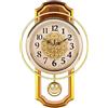 Generic Orologio da parete vintage con texture antica, movimento a pendolo senza ticchettio, stile retrò classico con cornice in plastica e vetro ABS