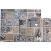 Russo Tessuti Set Copriforno + Coprifornello 5 Fuochi Piano Cottura Shabby Cuore Allungato-Grigio