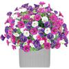YYTOL Fiori artificiali per esterni, 6 mazzi di fiori finti in finta seta, decorazione per esterni, giardino, casa