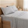 THE ONE HOME Lenzuola Matrimoniali Cotone 100% 160x190/160x200 - Completo Letto Matrimoniale Cotone - Set Lenzuola Matrimoniale - Lenzuolo con Angoli, Sopra e 2 Federe 50x80