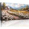 MHARTK66 Quadri Moderni Soggiorno Grandi, 59x119 cm XXL Stampe da Parete Campagna Fiore Mare, Quadro Camera da Letto Su Tela Decorazioni Parete Bagno Ufficio Sala Da Pranzo
