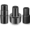 HpLive Confezione da 3 adattatori universali per tubo di aspirazione, kit di connettori per utensili elettrici da 6,3 cm a 3,8 cm, da 3,8 cm a 3,2 cm e altri per aspirapolvere a secco e a umido