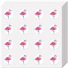 CREATCABIN 128 pz Adesivi Fenicottero Scrapbooking Piccolo Adesivo Rosa Animale Fenicottero Adesivo Sfuso Rotondo Autoadesivo Impermeabile Bottiglie d'Acqua Artigianato Laptop Bagaglio 2.5x2.5cm