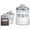 oyo Set 3 contenitori barattoli barattolini Cucina in Vetro 15 cm 550 ml Sale-Zucchero-caffè OYO-680908