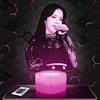 Lampephoto.fr - Lampada Jisoo B. Pink Luce Notturna 3D Kpop, Pop Coreano | Prodotto in Francia, base a scelta, luminosità regolabile, batteria/USB, regalo per ragazze e fan del K-pop
