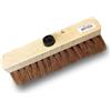Kibros Set 10 scope da interno fibra di cocco naturale 29 cm senza manico | Setole cocco naturale, larghezza 29 cm, base in legno e boccola a vite in plastica, per interni ed esterni.