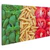 islandburner Quadro su tela Cibo italiano Sfondo Pasta Pomodoro Basilico Quadri Stampe Immagini Murale Decorazione da parete