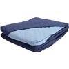 Generico Copriletto Trapuntato Doubleface Trapuntino Mezza Stagione, Coperta Bicolore in Microfibra, Made in Italy Singolo-Un posto e mezzo-Matrimoniale (Blu/Azzurro, Matrimoniale)