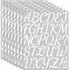 LINGYUEDUO 8 fogli adesivi con lettere grandi (5 cm), 288 lettere autoadesive, impermeabili, per cassetta postale, scrapbooking, numero di indirizzo, fai da te (bianco)