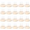 Mocifa 20 Pezzi Supporto per Bambole in Legno Supporto Bambola Uncinetto 6 cm Base per Bambole in Feltro con Doppio Ago in Acciaio Espositore Legno per Bambola All'Uncinetto Fatte a Mano Figure