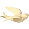BCOATH Scultura da parete a forma di rondine in ceramica beige chiaro, piccolo formato, decorazione da appendere per interni per soggiorno e ufficio, statuetta di uccello nordico decorativa