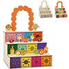 Generic Dia De Los Muertos - Altare a 3 ripiani, in legno, decorazione per il | Mostra foto, candele, calendule e ricordi per un significativo memoriale domestico