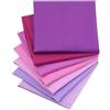 Generi CraftsFabrics - Lotto di 7 scampoli di tessuto in twill di cotone 100% pretagliato per fai da te, trapunte, scrapbooking, patchwork, abbigliamento per bambini, 40,6 x 50,8 cm, colore viola