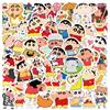 NEULEBEN 60 adesivi con cartoni animati giapponesi Crayon Shin-chan Anime, in vinile, impermeabili, carini, per laptop, bagagli, skateboard, adolescenti e bambini