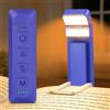 Gritin Luce per Lettura Libri a Letto-14 LED Spettro Completo per Occhi | Doppia Sorgente Luminosa, 5 Colori e 5 Luminosità, Lunga Durata, Ricaricabile con Clip per Amanti Libri-Blu Intenso