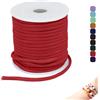 CAMAL Cordoncino in nylon cerato da 2,5 mm, filo cerato per bracciali, 9 m, cordoncino in pelle cerato da 2,5 mm, per gioielli fai da te, macramè, gioielli (rosso)