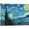Posterlounge Notte stellata, 1889 Stampa su vetro acrilico | 40 x 30 cm di Vincent van Gogh Blu Quadri Decorazione per pareti
