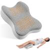 Focenat Cuscino per Ginocchia per Dormire di Lato, Cuscino tra le Gambe in Memory Foam, Cuscino Ortopedico per Gambe ed Anche, Cuscino Ergonomico per Allineamento della Postura, Grigio