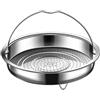 Wilgure Cestino a vapore per la cottura in acciaio inox Supporto a vapore con vapore forte lavastoviglie