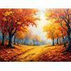 Saweefog Diamond Painting Paesaggio autunnale Diamond Painting Kit Completo, 5D Pittura Diamante per Adulti Bambini, DIY Quadri con Perline Disegni con Diamantini, per Natale Casa Decorazione 20x30cm P-4623