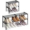 Lifewit Scarpiera Estensibile 42-78,7 cm, Shoe Rack, 2 Ripiani | Scarpiera Salvaspazio, Organizer Scarpe, Porta Scarpe per Ingresso, Esterno, Camera da Letto