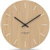 Cander Berlin MNU 2730 E - Orologio da parete in legno silenzioso moderno impiallacciato rovere vintage senza ticchettio, per soggiorno analogico silenzioso, 28 cm