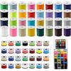 Jinsion 60 Bobine Filo Poliestere Multicolore per Cucito A Mano E Macchina | Set Fili Pre-Avvolti Con Scatola Per Riparazioni, Quilting E Progetti Di Sartoria