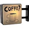 Generic Magnete da frigorifero incandescente per caffetteria, luce calda, mini luci d'atmosfera, multiuso, lato magnetico, lampada a ventosa, adesivo in miniatura