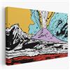 Artis Laboratory PosterAndy Warhol Riproduzione Vesuvio Vulcano 100x150cm - Stampa su Tela Artistica SENZA CORNICE, Quadri Moderni Soggiorno, Arredo Casa Ufficio, Eco-Friendly, Made in Italy