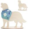 AHANDMAKER Labrador Cane Silhouette Espositore Sciarpa Foulard Vuoto MDF Legno Cane Espositore per Animali Domestici Negozi Finestra Esposizione Fotografia Accessori di Scena, 37 x 10 cm