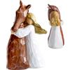 YNNHUDEEP Regalo per adulti appassionato di cavalli, regalo per amanti dei cavalli, regali per cavalieri, statuetta che simboleggia l'amicizia, forza tranquilla, figurina, modellata e dipinta a mano