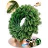 ArtiTree Ghirlanda Natalizia Folta per Porta, Verde, 100 cm