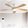 Sofucor 132 cm Ventilatore da Soffitto LED con Telecomando | Timer, 6 Velocità, 3 Regolazioni di Colore, Reversible DC, Silenzioso, per Camera da Letto, Cucina, Soggiorno