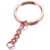ThaiRoot Confezione da 20 Portachiavi da 3 cm con Catena, Anello Diviso, Portachiavi in Metallo, Portachiavi, Portachiavi, Portachiavi per Chiavi, Artigianato, creazione di Gioielli Fai da Te